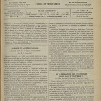 0459 - Page 461 - Sommaire / Syncope et asphyxie locales. Gangrène dite de Raynaud ; sclérodermie ; par M. A. Garrigues / De l'extraction des projectiles logés dans l'encéphale ; par MM. Peugniez... et Remy...