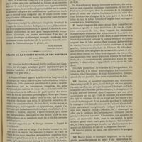 0481 - Page 483 - Recherches expérimentales sur quelques points d'électro-diagnostic d'après J. Cluzet / Séance de la Société médicale des hôpitaux. (26 avril 1901). MM. Courtois-Suffit et Armand Delille : Névralgie sciatique guérie rapidement par la ponction lombaire et l'injection intra-arachnoïdienne de cocaïne / M. Gaucher : actinomycose de la joue / MM. Marcel Labbé et Castaigne : Néphrite parenchymateuse au cours d'une tuberculose latente