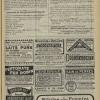 0633 - Page 635 - Technique de la recherche du bacille typhique dans l'eau potable ; par le Professeur Chantemesse / Chronique et nouvelles scientifiques. Concours d'agrégation (chirurgie et accouchements) / Concours des hôpitaux (médecine) / Marine / Externe de troisième année / Chemins de fer de Paris à Lyon et à la Méditerranée