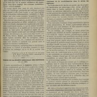 0665 - Page 667 - Le liquide céphalo-rachidien. après la rachicocaïnisation ; par MM. P. Ravaut et P. Aubourg. (Travail du service de M. Guinard et du laboratoire de M. Widal, à la maison Dubois, communiqué à la Soc. de biol., 15 juin 1901) / Séance de la Société médicale des hôpitaux. (14 juin 1901). Diphtérie : MM. Barbier et Lobligeois / MM. F. Widal et L. Le Sourd : Existence de la sensibilisatrice dans le sérum des typhiques / MM. Méry et Touchard : Albuminurie orthostatique concernant des enfants