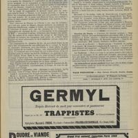 0757 - Page 759 - Le voyage d'études médicales aux eaux minérales de France : d'Uriage à Évian, Dauphiné et Savoie (1-12 septembre 1901) / Faculté de Paris / Le caducée / On demande un poste médical