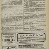 0805 - Page 807 - Séance de la Société de chirurgie. (17 juillet 1901). M. Ricard : Tumeurs thyroïdiennes / M. Schwartz : Etranglement par pincement latéral de l'intestin / M. Tuffier : Fractures du crâne / Chronique et nouvelles scientifiques. Faculté de médecine de Paris / Faculté de médecine / Distinctions honorifiques / Nécrologie