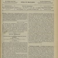 0855 - Page 857 - Sommaire / Paris, le 2 août 1901 / Revue générale. L'épreuve du bleu de méthylène d'après les travaux étrangers. Par MM. J. Castaigne... et X. Bender... I. Technique du procédé