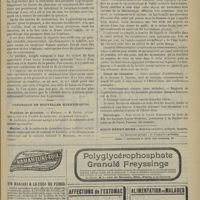 0881 - Page 883 - Hygiène pratique. Nouveau procédé pour fabrication de planchers hygiéniques / Chronique et nouvelles scientifiques. Hôpitaux de province / Marine / Le traitement de la blennorragie dans le Liptako / Cours de vacances / Nécrologie