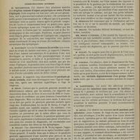0886 - Page 888 - Congrès des aliénistes et neurologistes de France et des pays de langue française. XIe session, tenue à Limoges, du 1er au 7 août 1901. Discussion sur les contractures. (M. Crocq...) / Communications diverses. M. Bourneville : Éruption cutanée d'aspect purpurique au cours d'accès d'épilepsie / M. Marchant : Tumeurs du cervelet / M. Devay : Paralysie générale juvénile / M. Martin : Torticolis mental / M. Pailhas : Véritable dégénérescence d'un groupe d'habitants / M. Hartenberg : Injections sous-cutanées de lécithine / M. Devay : Cas de psychose post-opératoire