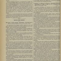 0998 - Page 1000 - Médecine pratique. Le traitement du coup de chaleur / Revue des thèses. Méningite cérébro-spinale épidémique (méningocoque), par M. le Docteur Etienne Canuet. (Th. de Paris, 1901) / L'hygiène à la Maison de Nanterre. Morbidité. Natalité. Statistique du 1890 à 1900, par M. le Docteur Etienne Mieulet. (Th. de Paris, 1901)