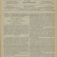 1011 - Page 1013 - Sommaire / Revue générale. Étiologie et prophylaxie du paludisme ; par M. Ch. Dopter... I. Étiologie