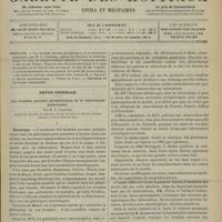 1039 - Page 1041 - Sommaire / Revue générale. Les troubles nerveux périphériques de la tuberculose pulmonaire ; par M. G. Carrière... I. Historique
