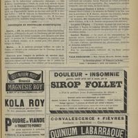 1085 - Page 1087 - Thèses soutenues à la Faculté de médecine de Paris pendant l'année scolaire 1900-1901 / Chronique et nouvelles scientifiques. Guerre / Marine / Concours pour l'emploi de médecin au service sanitaire international à Constantinople / Le monument Pasteur à Arbois / La peste à Naples / Institut Pasteur