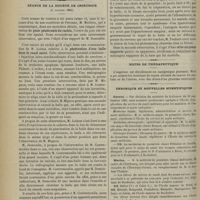 1104 - Page 1106 - Congrès périodique de gynécologie d'obstétrique et de pédiatrie. (IIIe session, tenue à Nantes, du 23 au 29 septembre 1901). Compte rendu par M. Platon... Mensuration radiographique du bassin, par M. Morin... (A suivre) / Séance de la Société de chirurgie. (2 octobre 1901). M. Mathieu : Plaie pénétrante du rachis / M. Loison : Pénétration d'une balle dans le canal sacré / Balle de revolver dans la fosse temporale droite, M. Toubet / Notes de thérapeutique / Chronique et nouvelles scientifiques. Guerre / Marine / Statistique