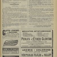 1113 - Page 1115 - IIe Congrès international des médecins des compagnies d'assurance, tenu à Amsterdam. du 23 au 26 septembre 1901 / Correspondance. [Dr Legrain] / Chronique et nouvelles scientifiques. Concours de l'externat / Le concours de l'internat des hôpitaux de Lyon / Association française d'urologie / Les épidémies