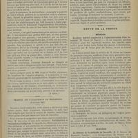 1119 - Page 1121 - Congrès périodique de gynécologie, d'obstétrique et de pédiatrie. (IIIe session, tenue à Nantes, du 23 au 29 septembre 1901). Compte rendu par M. Platon... Rapports et discussions. La défense de l'enfant. (A suivre) / Séance de l'Académie de médecine. (8 octobre 1901). M. Hervieux : Variolisation et vaccinateurs indigènes / M. Hallopeau sur deux communications adressées par M. Bonnet... : Traitement de l'ozène par des injections nasales de bleu de méthylène, vésication à l'aide de l'hydrate de chloral / Revue de la presse. Médecine. Accident mortel consécutif à l'administration d'un lavement. (Observation communiquée à la Soc. de méd. de Nancy, Revue méd. de l'Est, 1er oct. 1901) / Chirurgie. Le tétanos et la méthode de Baccelli