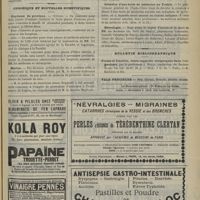 1145 - Page 1147 - Faculté de médecine de Paris. (Actes du 21 au 26 octobre 1901). Examens de doctorat / Chronique et nouvelles scientifiques. Hôpitaux de province / Marine / Création d'une école de médecine au Tonkin / Nécrologie / Bulletin bibliographique