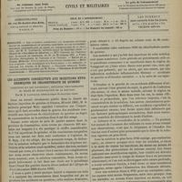 1255 - Page 1257 - Sommaire / Les accidents consécutifs aux injections hypodermiques et chlorhydrate de quinine. Conditions qui les favorisent ; influence prépondérante du degré de concentration de la solution ; par M. E. Lafforgue...
