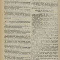 1284 - Page 1286 - XIVe Congrès de l’association française de chirurgie. Voies urinaires. Cure des fistules, par le procédé du dédoublement... d'une fistule recto-urétrale, M. J. Reverdin / M. Lavaux : Les prostatiques / Les prostatiques qui ne doivent pas se sonder : M. Lavaux / Nerfs. M. J.-L. Faure : Traitement de la paralysie faciale par l'anastomose spino-faciale / M. Cazin : Névrite des moignons d'amputation / M. Berthomier : Ligature de l'iliaque primitive pour la désarticulation de la cuisse / M. Guermonprez : Coxa vara essentielle de croissance / M. Cazin : Gangrène diabétique des orteils / M. Larger : Doigt à ressort lié à une trophonévrose / M. Gangolphe : Trochantéroplastie / Luxation congénitale de la hanche, M. Redard / M. Claude Martin : Larynx artificiel / Faculté de médecine de Paris. (Actes du 25 au 30 novembre 1901). Examens de doctorat / Chronique et nouvelles scientifiques. Statistique