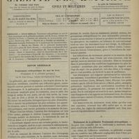 1295 - Page 1297 - Sommaire / Revue générale. Traitement orthopédique du mal de Pott. (Traitement de la gibbosité pottique.) ; par M. Paul Guibal... I. Importance du traitement général / II. Traitement de la gibbosité. Traitement orthopédique