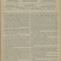 1315 - Page 1317 - Sommaire / Arthrite infectieuse aiguë du genou gauche consécutive à une plaie pénétrante de cette articulation par coup de couteau ; résection partielle des extrémités articulaires ; guérison rapide. Par M. Mailland...