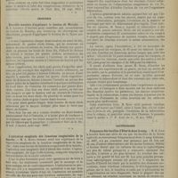 1319 - Page 1321 - Revue de la presse. Médecine. Une manière de limiter la propagation de la scarlatine. (Gaceta medica de Costa Rica, 15 sept. 1901) / Chirurgie. Nouvelle manière d'appliquer le bouton de Murphy. (Annales et Bull. de la Soc. de méd. d'Anvers, août-sept. 1901) / L'opération sanglante des luxations congénitales de la hanche. (Literatur beilage der deutsch. medicin Wochenschrift, 1901, p. 203) / Physiologie pathologique. Influence de l'ingestion du vin sur l'évolution de la tuberculose.(C. R. Acad. des sc., 11 nov. 1901) / Bactériologie. Fréquence des bacilles d'Eberth dans le sang. (John Hop. Hosp. Bull., sept. 1901)