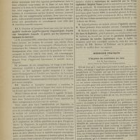 1338 - Page 1340 - Séance de la Société médicale des hôpitaux. 30 novembre 1901. M. Gaucher : Nouvelle formule de solution injectable de benzoate de mercure / MM. E. Gaucher et Lacapère : Syphilis cérébrale (syphilis ignorée) diagnostiquée d'après une leucoplasie linguale et guérie par les injections de benzoate de mercure / M. Merklen : Dilatation hypertrophique du coeur / M. Dutlocq : Statistique de mortalité par la fièvre typhoïde à l'Hôpital Tenon / M. Barbier : Bradycardie dans la diphtérie / M. Zachirir : Paralysie diphtérique en présence du bacille diphtérique dans le bulbe / Médecine pratique. L'hygiène du nourrisson au sein ; par M. Levi-Sirugue...