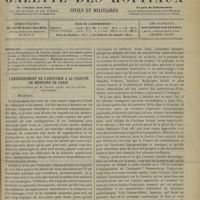 1363 - Page 1365 - Sommaire / L'enseignement de l'anatomie à la Faculté de médecine de Paris. Leçon d’ouverture par M. Rieffel...