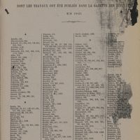 1459 - Page 1461 - Noms des auteurs dont les travaux ont été publiés dans la gazette des hôpitaux en 1901