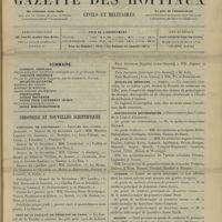 0011 - Page 1 - Sommaire / Chronique et nouvelles scientifiques. Concours de l'internat / Prix de la Faculté de médecine de Paris / Écoles de médecine / Distinctions honorifiques / Guerre / Marine / Société médicale des hôpitaux