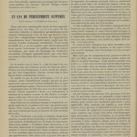 0016 - Page 6 - Clinique médicale de l'Hôpital Beaujon. Phtisie galopante, bacillémie, mèningite ; par le Professeur Debove / Un cas de périnéphrite suppurée ; par le Docteur G. Fourré...