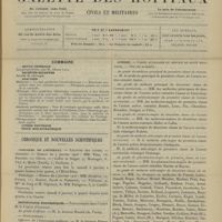 0023 - Page 13 - Sommaire / Chronique et nouvelles scientifiques. Concours de l'internat / Distinctions honorifiques / Guerre
