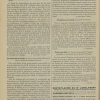 0032 - Page 22 - Livres nouveaux. Essai de séméiologie urinaire. Méthodes d'interprétation de l'analyse urologique. L'urine dans les divers états morbides, par Camille Vieillard. Préface par Albert Robin. [A. Gaullieur l'Hardy] / Les médicaments usuels, par le Docteur Alfred Martinet... [A. Gaullieur l'Hardy] / Transmission de pensée, par M. G. Bonnet. [L. Babonneix] / Portez-vous bien. Notions élémentaires d'hygiène populaire et rationnelle, par le Docteur Terwagne. [L. Gayard]