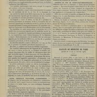0048 - Page 38 - Chronique et nouvelles scientifiques. Société végétarienne de France / Statistique / Cours technique d'anatomie pathologique / Conférence d'internat / Nécrologie / Chemins de fer de Paris-Lyon-Méditerranée / Faculté de médecine de Paris. (Actes du 15 au 20 janvier 1906). Thèses