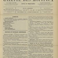 0071 - Page 61 - Sommaire / Chronique et nouvelles scientifiques. Hôpitaux de Paris / Concours de l'internat / Nécrologie / Chemins de fer de Paris-Lyon-Méditerranée
