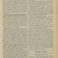 0079 - Page 69 - Sociétés savantes. Société de neurologie. (Séance du 11 janvier 1906). Polynévrite arsenicale. MM. Raymond et Lejonne / Paralysie faciale et hémiatrophie linguale du côté droit, séquelle de méningite ou de polio-encéphalite inférieure. MM. Huet et Lejonne / Syringomyélie bulbaire. MM. Raymond et Guillain / Sclérose en plaques à forme médullaire, avec amyotrophie. M. Thomas / Euphorie délirante et onirisme chez un phtisique. Double tubercule cérébro-méningé symétrique. MM. Dupré et Camus / Cellulo-névrite probable. M. Moutier / Syndrome pseudo-bulbaire névritique. M. Comte / Lésions cérébelleuses post-mortem. M. Roussy / Lésions de la moelle dans la démence précoce. MM. Klippel et Lhermitte / Hygiène sociale. Tuberculose et bicyclette