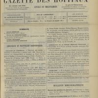 0095 - Page 85 - Sommaire / Chronique et nouvelles scientifiques. Concours de l'internat / Guerre / IIe Congrès international d'hygiène scolaire tenu à Londres (5-10 août 1907) / Association de la presse médicale française / Hôtel-Dieu / Bulletin bibliographique