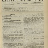 0107 - Page 97 - Sommaire / Chronique et nouvelles scientifiques. Hôpitaux de Paris / Concours de l'internat / Faculté de médecine de Paris / Société de chirurgie / Société de l'internat des hôpitaux de Paris / XVe Congrès international de médecine