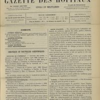 0131 - Page 121 - Sommaire / Chronique et nouvelles scientifiques. Concours de l'internat / Distinctions honorifiques / Hôpitaux de Paris / Asiles d'aliénés / Guerre