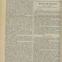 0148 - Page 138 - Sur un cas d'abcès du foie ouvert dans le poumon droit et la plèvre ; par E. Micheleau... / Éloge de Tillaux ; par M. Ch. Nélaton...