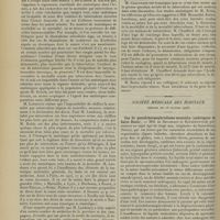 0160 - Page 150 - Sociétés savantes. Académie de médecine. (Séance du 30 janvier 1906). Mortalité tuberculeuse. M. Robin / Société médicale des hôpitaux. (Séance du 26 janvier 1906). Cas de pseudohermaphrodisme masculin (androgyne de Saint-Denis.). MM. de Beurmann et Roubinowitch / Septicémie à tétragène. MM. H. Roger et F. Trémolières
