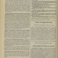 0162 - Page 152 - Sociétés savantes. Société de biologie. (Séance du 27 janvier 1906). Effets produits sur le sang par le passage d'albumines hétérogènes dans la circulation. MM. J. Castaigne et M. Chiray / Que deviennent les solutions de substances albuminoïdes injectées sous la peau ? / Présence du spirochaete pallida dans le placenta syphilitique. MM. Brindeau et Nattan-Larrier / Recherche des spirochètes dans le placenta. MM. Wallich et Levaditi / De la présence de la catalase dans les organes. M. Escovesco, en réponse à une communication de Battelli / Notes de thérapeutique. L'ibogaïne, alcaloïde de l'Iboga du Congo / Notes pour l'internat (oral). Paralysies du voile du palais