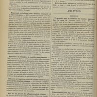 0222 - Page 212 - Sociétés savantes. Société de biologie. (Séance du 10 février 1906). Action de l'hypophyse sur la pression artérielle et le rythme cardiaque. MM. Garnier et Thaon / Hémorragie cérébelleuse avec déviation conjuguée de la tête et des yeux. MM. Laignel-Lavastine et P. Halbron / Spirochète de Schaudinn et syphilis expérimentale. MM. Thibierge, Ravaut et Burnet / Efficacité de l'ingestion des sels de calcium comme moyen préventif des éruptions sériques. M. Netter / Note sur un procédé de sphygmanométrie clinique. M. Pariset / Analyses. Médecine. Un procédé pour la recherche des bacilles typhiques dans le sang. (H. Conradi. Deuts. mediz. Wochens...) [A. Lemierre] / Tuberculose du jeune âge. (Hamburger et Sluke. Jahrb. f. Kind...) [L. Babonneix]