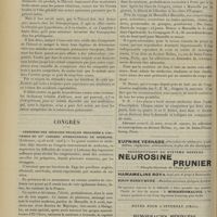 0236 - Page 226 - Notes de thérapeutique. Une remarque importante sur la posologie du thiocol ; par le Docteur Foussal / Congrès. Croisière des médecins français organisée à l'occasion du XVe Congrès international de médecine. (Lisbonne, 19-26 avril, 1906) / Notes pour l'internat (oral). Hémorragies méningées