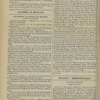 0240 - Page 230 - Chronique et nouvelles scientifiques. Cours pratiques par d'anciens internes / Académie de médecine. Récompenses des services des épidémies et de la vaccine / Pratique dermatologique. Un nouvel excipient d'après M. Balzer