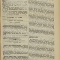 0255 - Page 245 - Médecine pratique. Traitement de l'eczéma par un baume aux principes actifs en combinaison avec le camphre et en dissolution dans l'acétone. D'après M. Griffon... / Sociétés savantes. Académie des sciences. (Séance du 12 février 1906). Mécanisme des modalités pathologiques spéciales à chaque organe au cours d'une maladie générale, par M. Charrin / Société médicale des hôpitaux. (Séance du 16 février 1906). Oblitération de la veine-cave supérieure. MM. Emile Sergent et Combier / Oedème du poumon au cours d'infections pulmonaires. MM. Caussade, Milhit et Israël de Jong / Cas de mongolisme. M. Comby / Pseudo-rhumatisme infectieux à entérocoque de Thiercelin. MM. Ménétrier et Rubens Duval