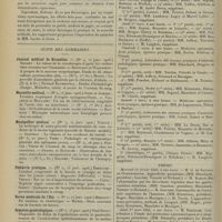 0260 - Page 250 - Académie royale de médecine de Belgique. Rapport de la Commission qui a été chargée d'examiner le mémoire manuscrit soumis à l'Académie par MM. les Docteurs C. Jacobs..., et V. Geets... : Thérapeutique anticancéreuse par inoculations de vaccins bactériens (M. Van Ermengem...) / Suite des sommaires. Journal médical de Bruxelles / Marseille médical / Montpellier médical / Pédiâtrie pratique / Revue médicale de l'Est / Semaine gynécologique / Faculté de médecine de Paris. (Actes du 26 février au 3 mars 1906). Examens de doctorat / Thèses