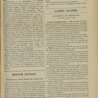 0267 - Page 257 - Clinique des maladies de l'appareil digestif. Sur quelques variétés de vomissements hystériques ; par MM. Albert Mathieu et J.-Ch. Roux. Nature des vomissements hystériques et leurs caractères distinctifs. Vomissements incoercibles hystériques chez les enfants. Vomissements de la grossesse. Vomissements incoercibles aérophagiques / Médecine pratique. Traitement du coryza simple des nouveau-nés / Sociétés savantes. Académie de médecine. (Séance du 20 février 1906). Le sérum antidysentérique. MM. Vaillard et Dopter
