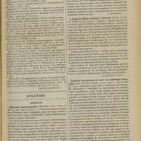 0281 - Page 271 - Revue générale. Septicémie et pyohemie gonococciques ; par A. Lemierre..., et M. Faure-Beaulieu... / Analyses. Médecine. Septicémie pneumococcique. (Thacher. Amer. Journ. of Med. sc...) [A. Housquains] / A propos du réflexe cardiaque d'Abrams. (Rivista di Clinica pediatrica...) [A. Gaullieur l'Hardy] / Accidents paralytiques au cours du traitement antirabique. (Ann. de l'Inst. Pasteur...) [L. Gayard]