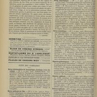 0284 - Page 274 - Analyses. Thérapeutique. Action antiseptique du brome. (H. E. Stroud. Surgery, Gynecology and Obstetrics...) [F. Gardner] / Suite des sommaires. Revue hebdomadaire de laryngologie, d'otologie et de rhinologie / Revue médicale de l'Est / Revue mensuelle des maladies de l'enfance / Revue neurologique / Revue scientifique / Semaine gynécologique / Semaine médicale / Tribune médicale / Union médicale et scientifique du Nord-Est