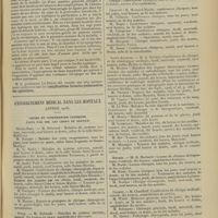 0307 - Page 297 - Sociétés savantes. Société de l'internat des hôpitaux. (Séance du 22 février 1906). Cinq ans de sérothérapie antityphoïde. M. le Professeur Chantemesse / L'enseignement médical dans les hôpitaux. (Année 1906). Cours et conférences cliniques faits par MM. les chefs de service