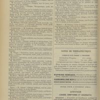 0308 - Page 298 - L'enseignement médical dans les hôpitaux. (Année 1906). Cours et conférences cliniques faits par MM. les chefs de service. (A suivre) / Notes de thérapeutique. Formule d'un élixir à l'ibogaine / Notes pour l'internat (oral). Asystolie. (Causes, symptômes et diagnostic)
