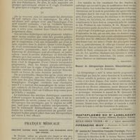 0320 - Page 310 - Revue générale. Névralgies et névrites diabétiques ; par L. Ingelrans... III / IV / Pratique médicale. Procédé rapide pour enlever les échardes sous les ongles. (La Chimie médicale) / Livres nouveaux. Précis des maladies du foie. (Collection Testut), par M. Ch. Mongour. [L. Babonneix] / Manuel de thérapeutique dentaire. Odontothérapie, par Ch. Quincerot. [A. Gaullieur l'Hardy]
