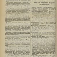 0324 - Page 314 - Chronique et nouvelles scientifiques. Statistique / Nécrologie / Association d'enseignement médical professionnel / Articles originaux des principales publications françaises et étrangères. Annales de dermatologie et de syphiligraphie / Boston medical and surgical Journal / Bulgarie médicale / Bulletin général de thérapeutique / Bulletin médical / Centralblatt fur innere Medizin / Deutsche medizinische Wochenschrift / Gazetta degli ospedali e delle cliniche. (Voir la suite, p. 322)